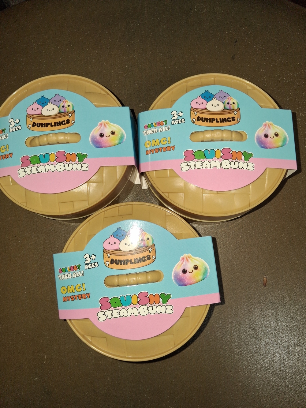 Squishy Dumplings Toy - Beige Container